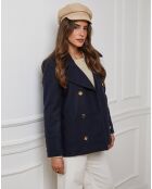 Manteau Caban court Clarisse marine