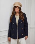 Manteau Caban court Clarisse marine