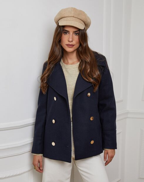 Manteau Caban court Clarisse marine