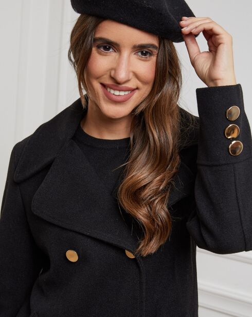Clarisse korte cabanjas in zwart
