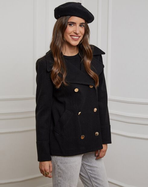 Manteau Caban court Clarisse noir