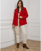 Manteau Caban court Clarisse rouge