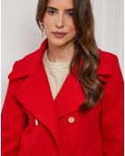 Manteau Caban court Clarisse rouge