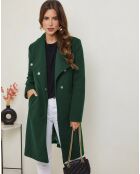 Manteau mi-long Zoé vert sapin