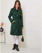 Manteau mi-long Zoé vert sapin