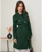 Manteau mi-long Zoé vert sapin