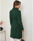 Manteau mi-long Zoé vert sapin