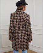 Manteau mi-long Johanna choco