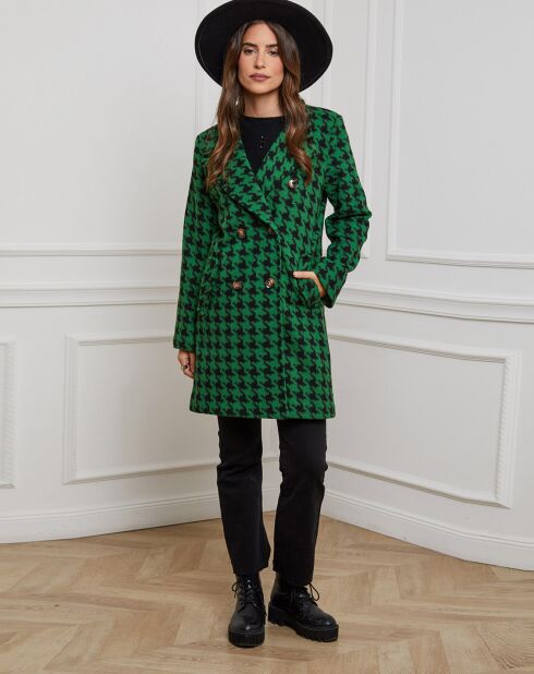 Manteau mi-long Johanna vert