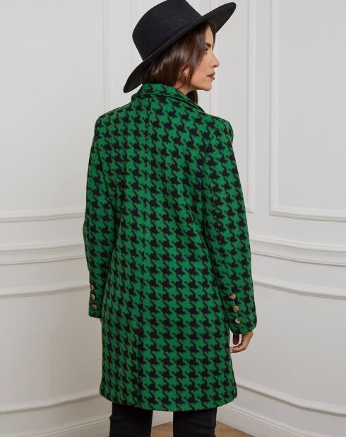 Manteau mi-long Johanna vert