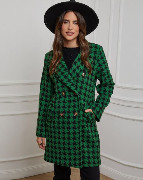 Manteau mi-long Johanna vert