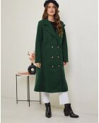 Manteau long Sandrine vert sapin