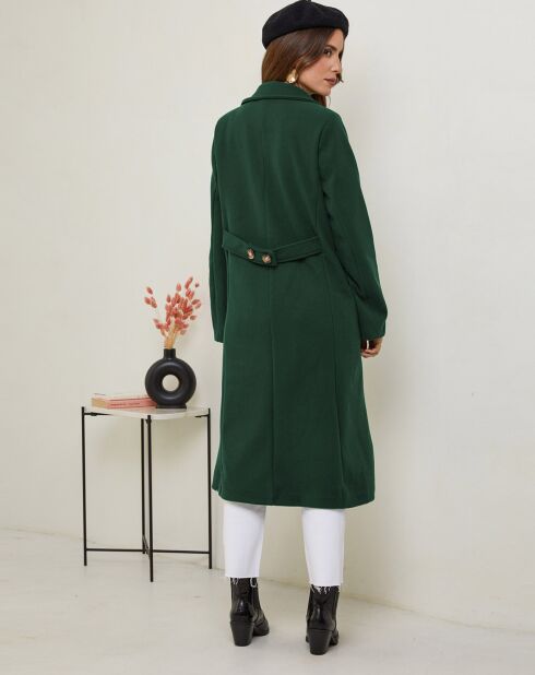 Manteau long Sandrine vert sapin