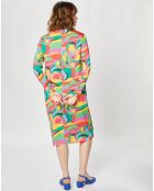 Robe Caftan Purple Country Pop fluo