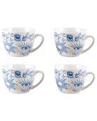 Coffret 4 tasses en Porcelaine Mataki muticolore -  10cl