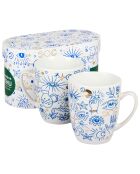 Coffret 2 mugs en Porcelaine Mataki muticolore -  34cl