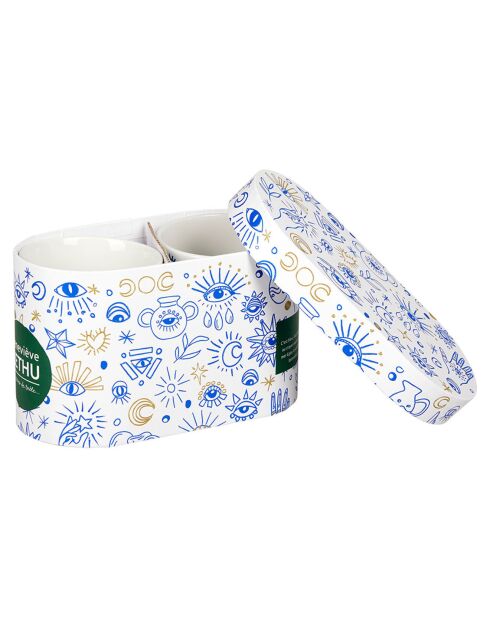 Coffret 2 mugs en Porcelaine Mataki muticolore -  34cl