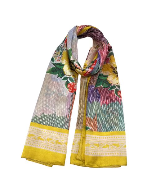 Foulard 100% Soie multicolore - 110x190 cm