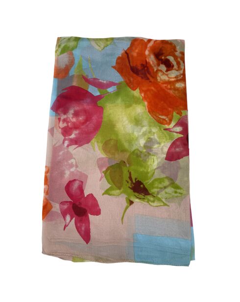 Foulard 100% Soie multicolore - 110x190 cm