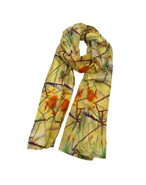 Foulard 100% Soie jaune - 110x190 cm