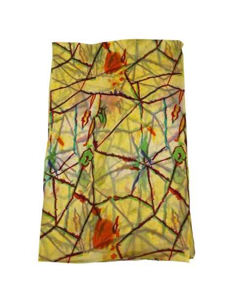 Foulard 100% Soie jaune - 110x190 cm