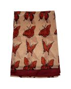 Foulard 100% Soie rouge - 110x190 cm