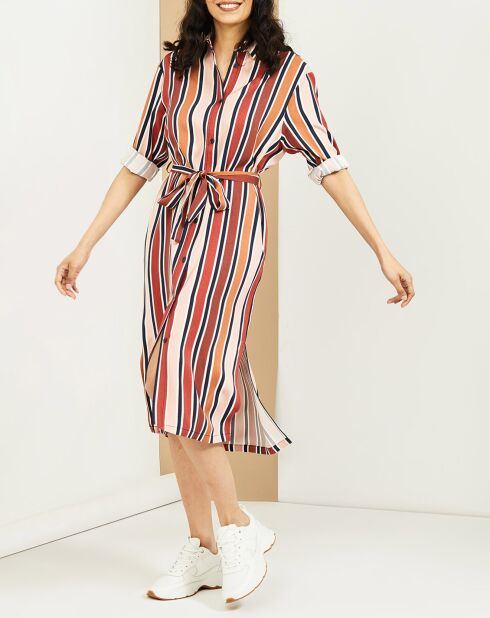Robe chemise Malice rayures multicolore