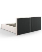 Lit coffre avec tête de lit Arendal beige clair - 160x200 cm