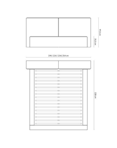 Lit coffre avec tête de lit Arendal beige clair - 160x200 cm
