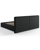 Lit coffre avec tête de lit Arendal noir - 180x200 cm