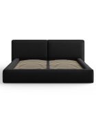 Lit coffre avec tête de lit Arendal noir - 200x200 cm