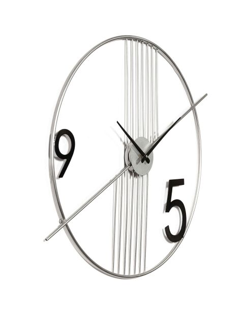 Horloge murale Balanced Time argentée - 60x77x5 cm