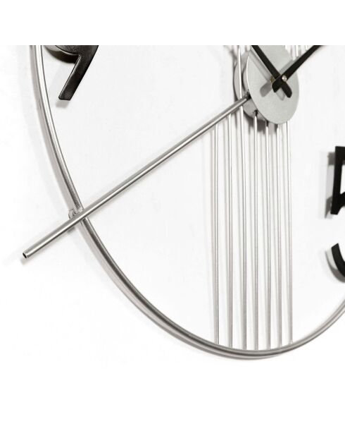 Horloge murale Balanced Time argentée - 60x77x5 cm