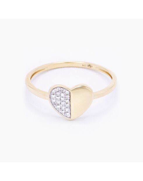 Bague Alvina Diamants 0.05 ct or jaune