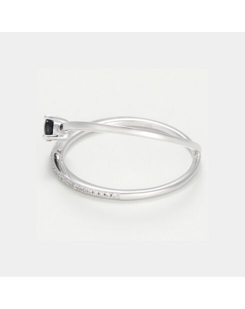 Syrna Ring aus 0,08 ct Diamanten und 0,28 ct Saphir-Weißgold