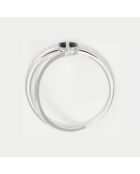 Syrna Ring aus 0,08 ct Diamanten und 0,28 ct Saphir-Weißgold