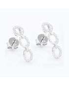 Boucles d'oreilles 0.17 ct or blanc