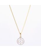 Cosmeia Anhänger aus 0,07 ct Diamanten und 0,10 ct weißen Saphiren aus Gelbgold