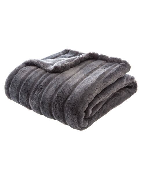 Plaid in pelliccia sintetica Manoir grigio scuro
