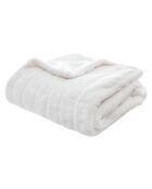 Plaid in pelliccia sintetica Manoir blanc