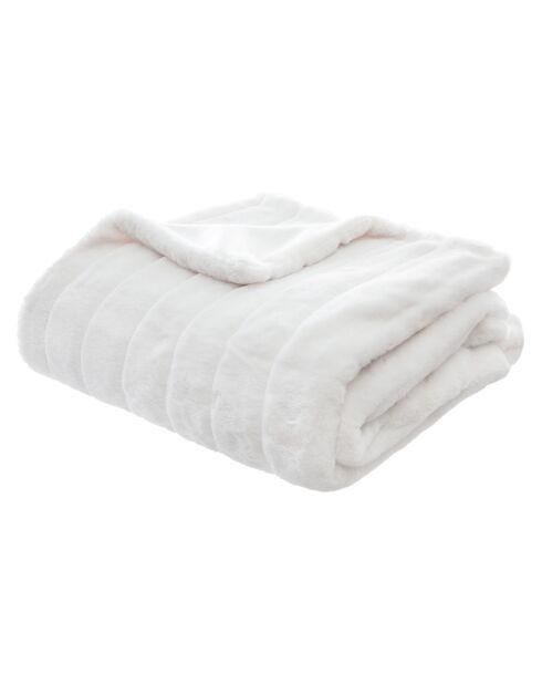 Plaid in pelliccia sintetica Manoir blanc