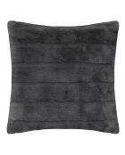 Lot de 2 coussins fausse fourrure Manoir gris foncé - 45x45 cm