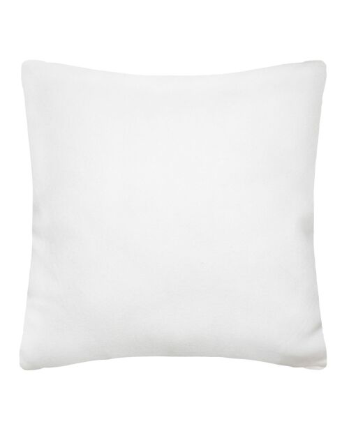 Lot de 2 coussins fausse fourrure Manoir blancs - 45x45 cm