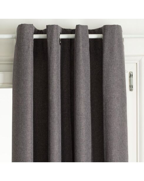 2 Rideaux occultant Lua gris - 140x260 cm