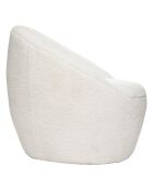 Fauteuil bouclette Romi blanc - 75x77x70 cm