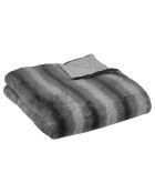 Plaid grigio in pelliccia sintetica Grizzli - 180x230 cm