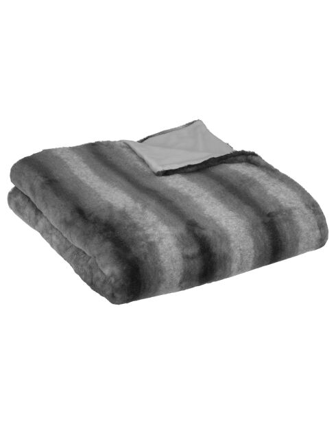 Plaid grigio in pelliccia sintetica Grizzli - 180x230 cm