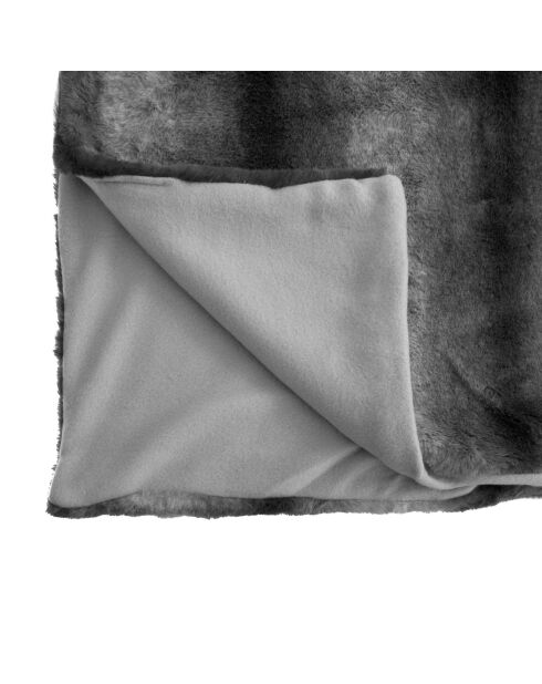 Plaid grigio in pelliccia sintetica Grizzli - 180x230 cm
