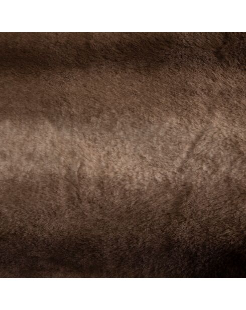 Pelliccia sintetica grizzli a quadri marrone - 180x230 cm