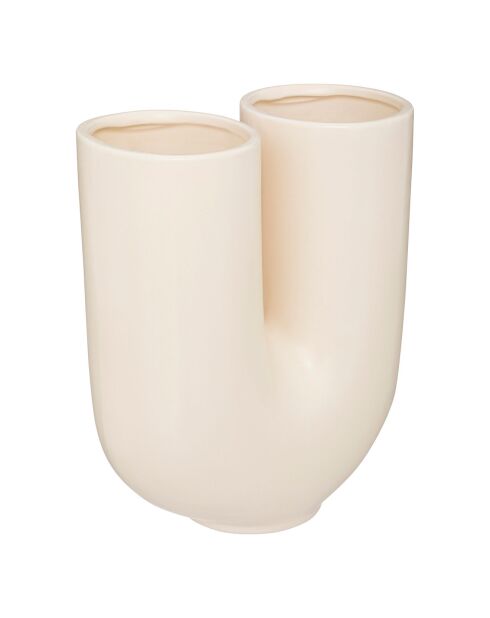 Vase Rivi blanc chaud - 21x11.4x25 cm